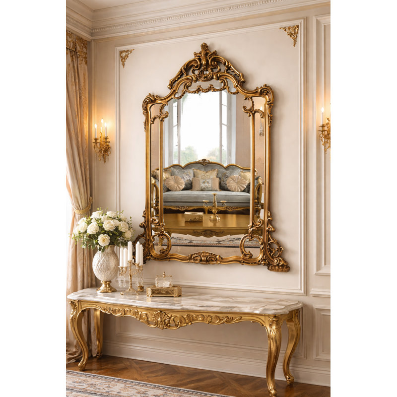 Infinity Antique Framed Mirror, Gold