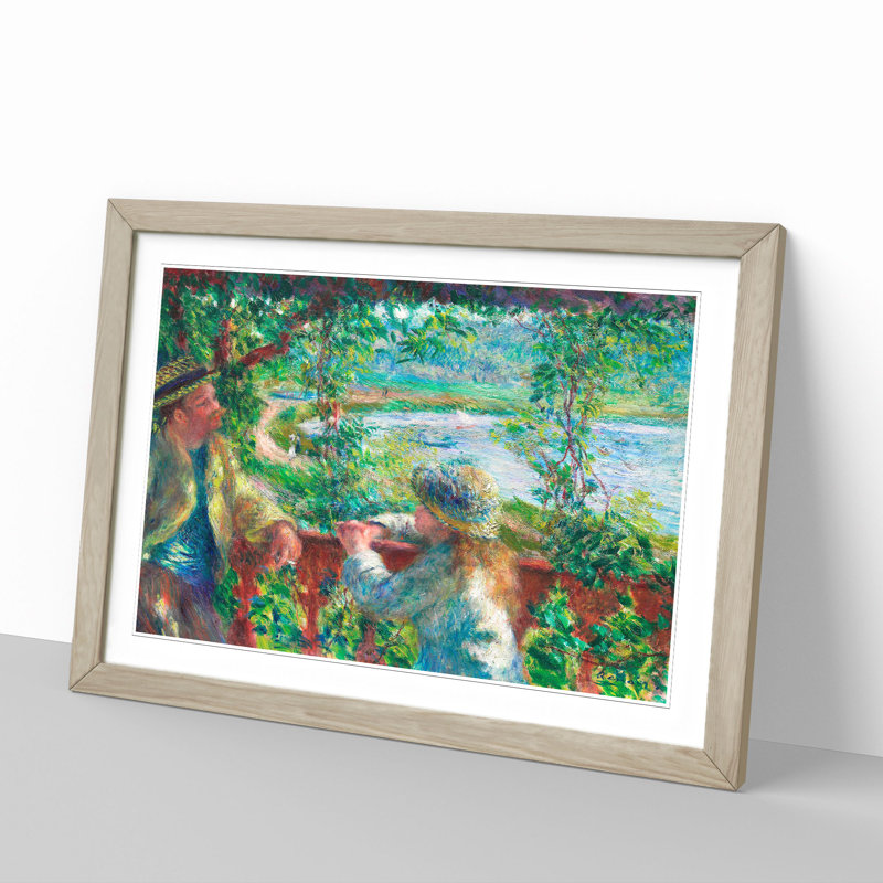 Near the Lake by Pierre-Auguste Renoir - Picture Frame Painting, 27cm H x 36cm W x 2cm D, Oak Framed