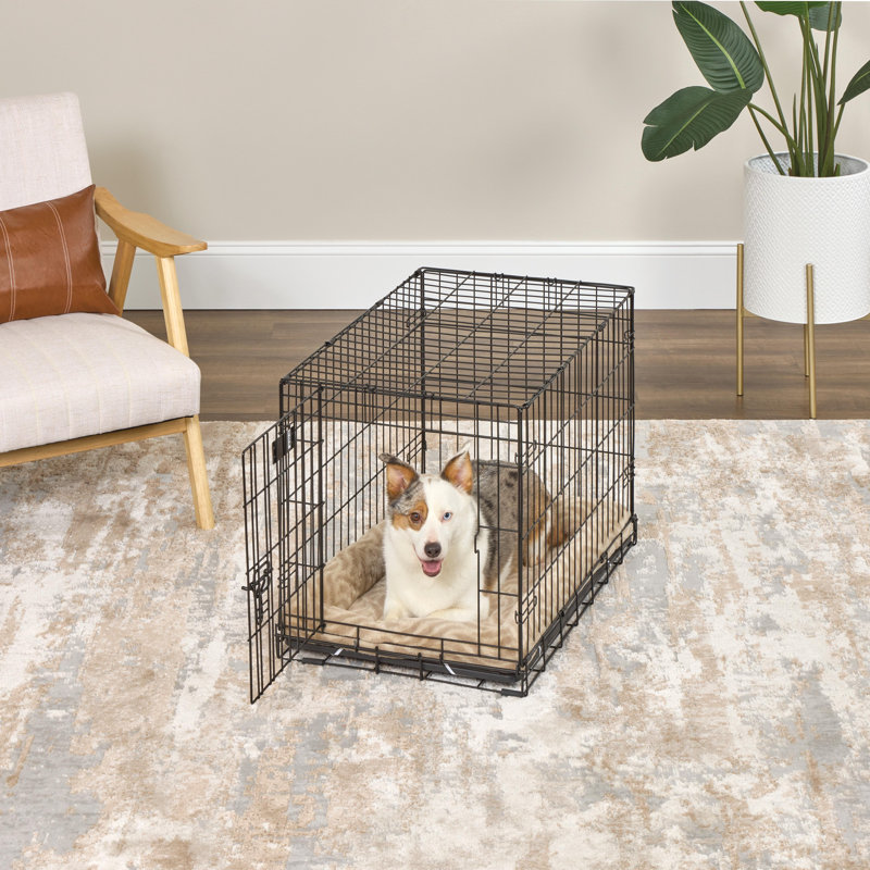 Lit pour animaux Midwest Homes For Pet, Moyen (l 29,91 po x P 19,26 po x H 2,96 po), Brun clair