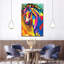 Cheval abstrait multicolore sur toile-465621762