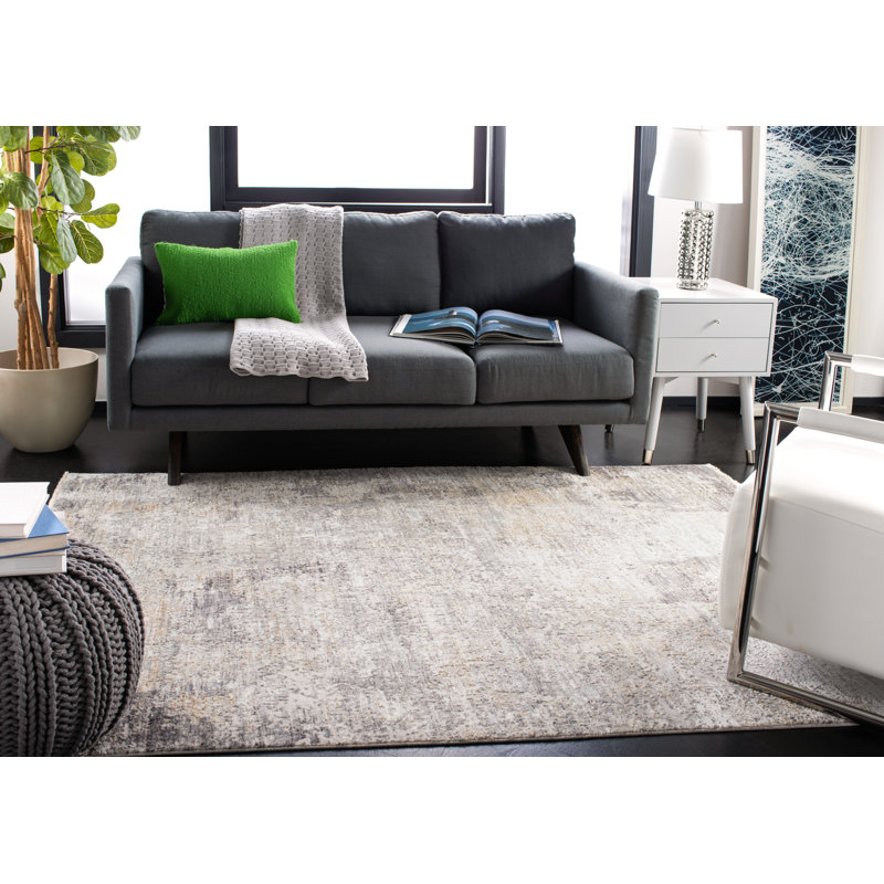 Tapis gris / vert Adal, Rectangle de 5 pi x 8 pi