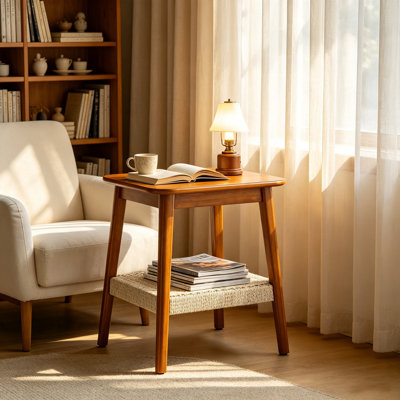 Table d'appoint 23 po Mid-Century Boho