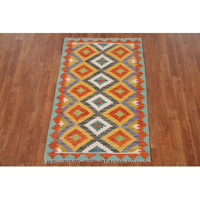 South Western Kilim Oriental Accent Rug 3x4