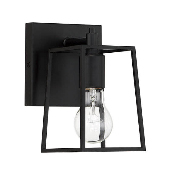 Mirso Armed Sconce, Flat Black