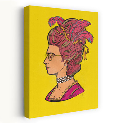 Rococo Lady With Glasses Classic Elegant Contemporary Portrait Wall Art
