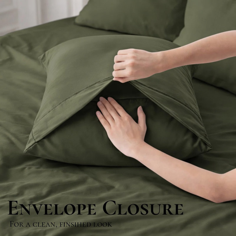 Ultra Soft Bamboo Sheet Set - 4 Pc Set - Wrinkle Resistant - Cooling Sheets with Deep Pockets, Hunter Green
