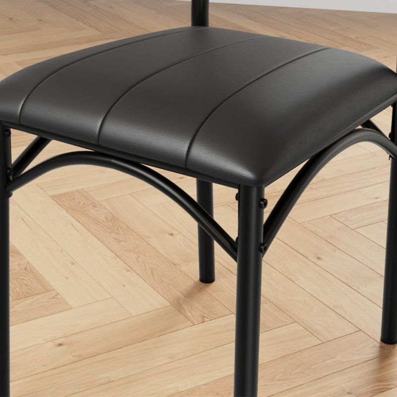 Chaises de cuisine en polyuréthane pour 2 personnes, chaises rembourrées de salle à manger