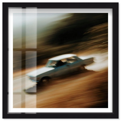 Motion Blur Classic II Shadowbox Print Cars Wall Art by Notoriart, Black Frame, 30 x 30