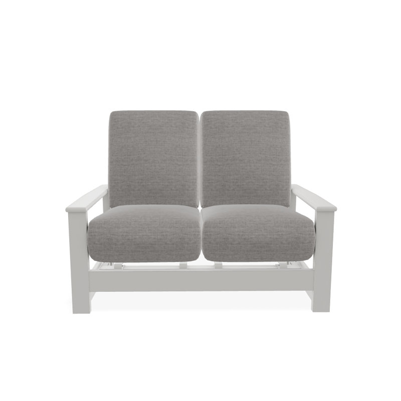 Leeward 56.5'' Wide Loveseat with Cushions, Canvas Granite Sunbrella® Canvas, Snow