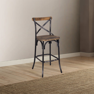 Bar Stool With Cross Back