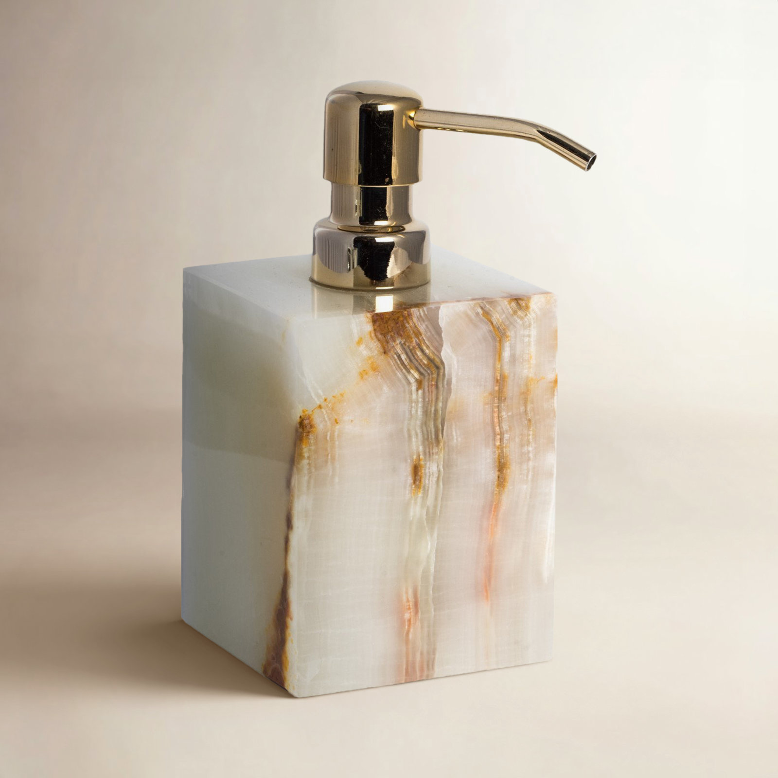 Graciela Marble Soap Dispenser, Onyx Brown