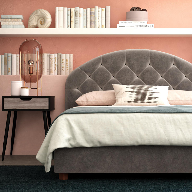 Derina Upholstered Bed, Double (4'6)