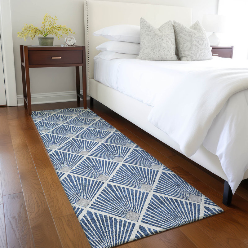 Maliana Washable Geometric Indoor / Outdoor Rug, Runner 2'3" x 7'6"