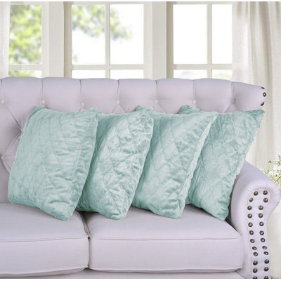  Quilted Micromink Square Pillow Cover
