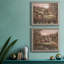 «Evening Tuscany I», ensemble de 2 peintures sur toile encadrées-931129959-931129955