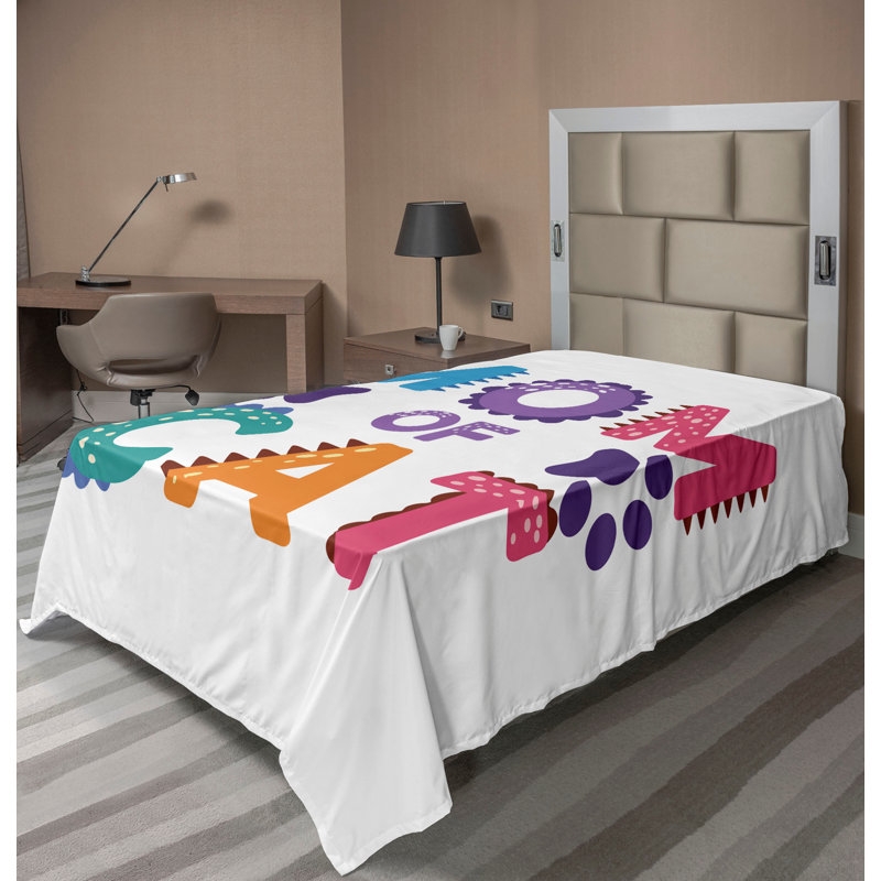 Multicolore Ambesonne, Drap plat pour lit simple
