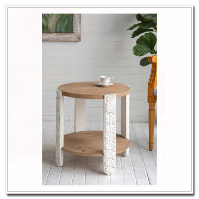 Table basse ronde à deux niveaux