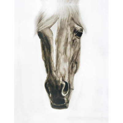 « white cheval ii », reproduction de peinture à l’huile sur toile tendue