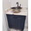 Lavabo de salle de bain cuve / seau en cuivre 15 po avec seau rétro blanc vieilli et seau inclus 