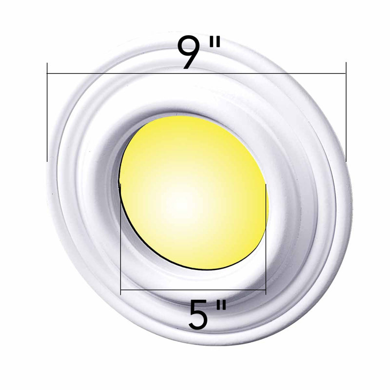9'' White Open Recessed Trim