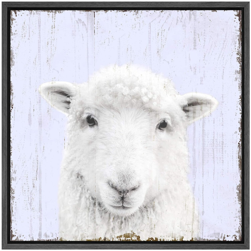 «Nursery Decor Baby Sheep», reproduction sur toile, H 24 po x l 24 po