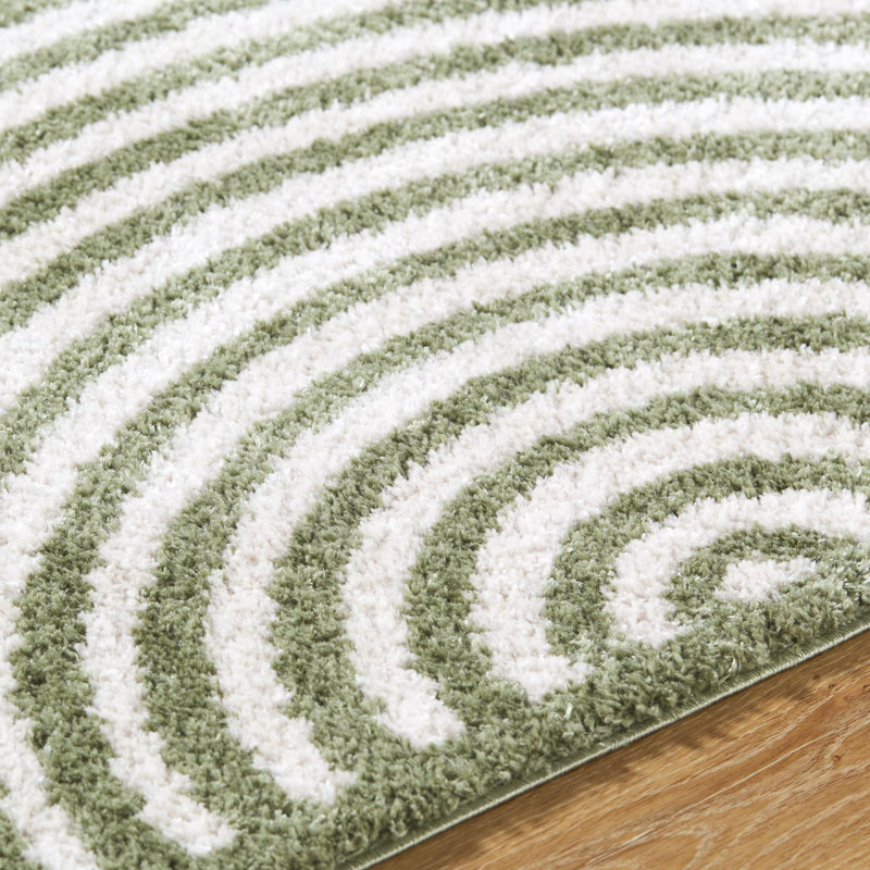 Tapis Zuhur, Rectangle 5 pi 3 po x 7 pi, Vert