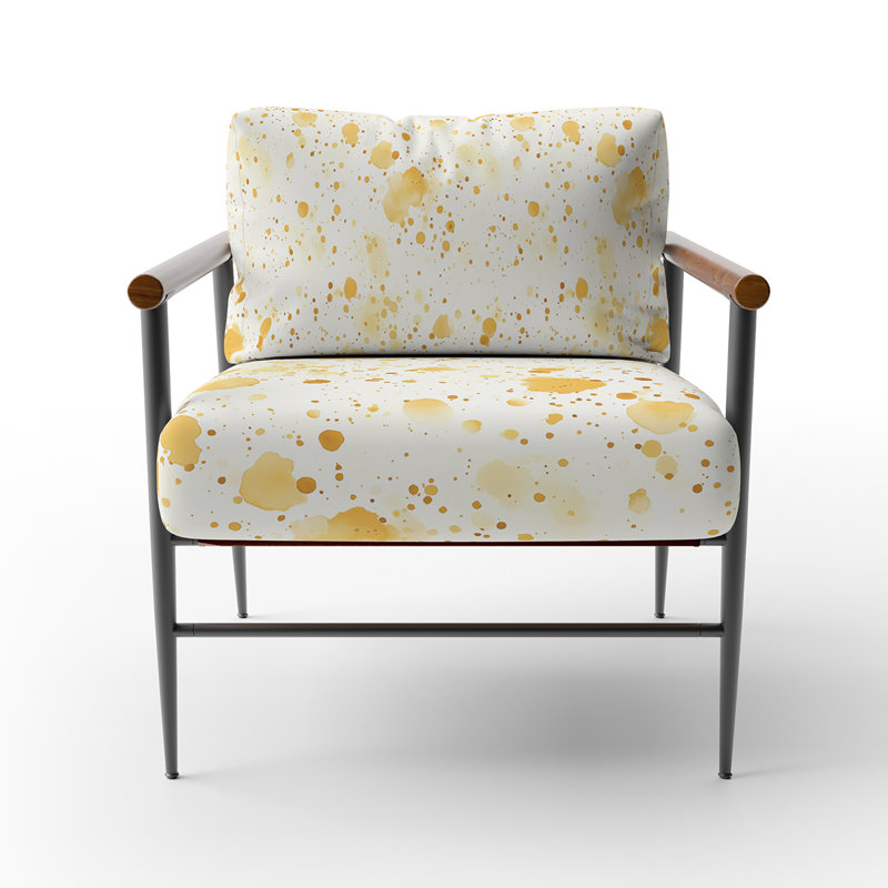 Chaise rembourrée Modern, Accoudoirs ronds