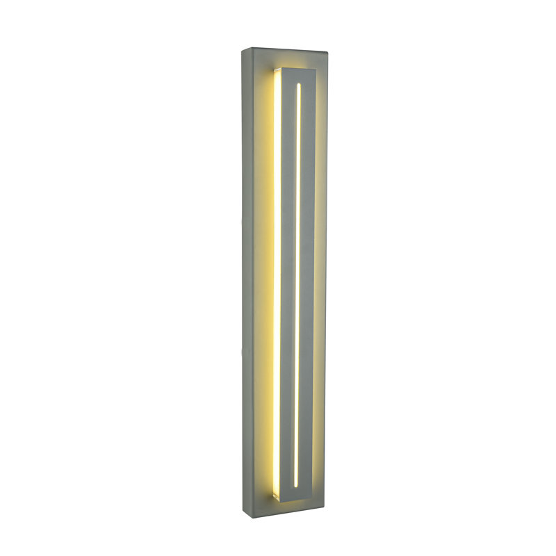 Modern Silver Aluminum LED Outdoor Wall Light