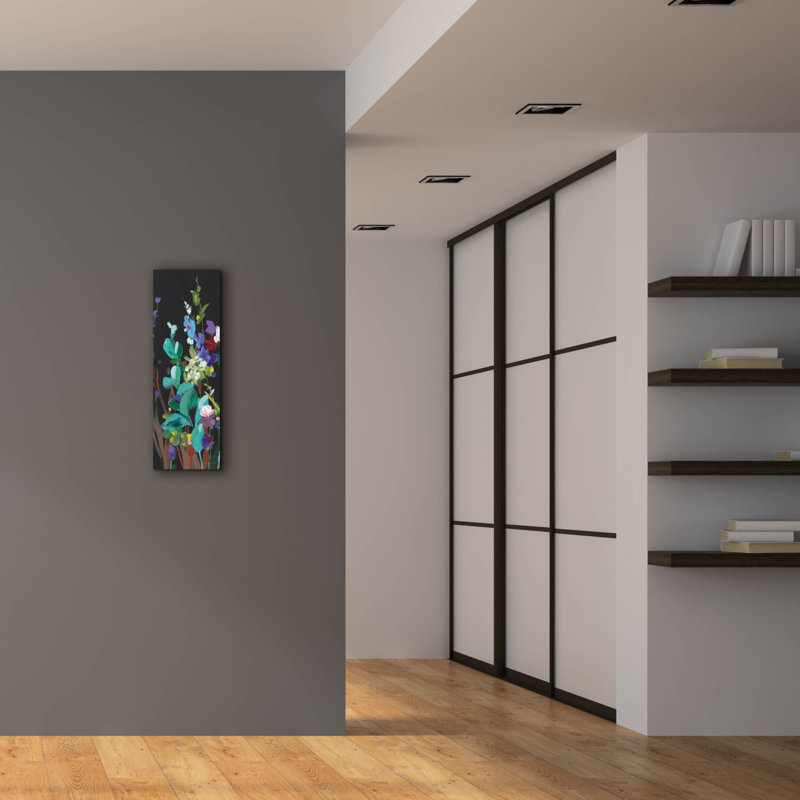 «Brightness Flowering Panel 1» par Danhui Nai, art mural sur toile, H 36 po x l 12 po