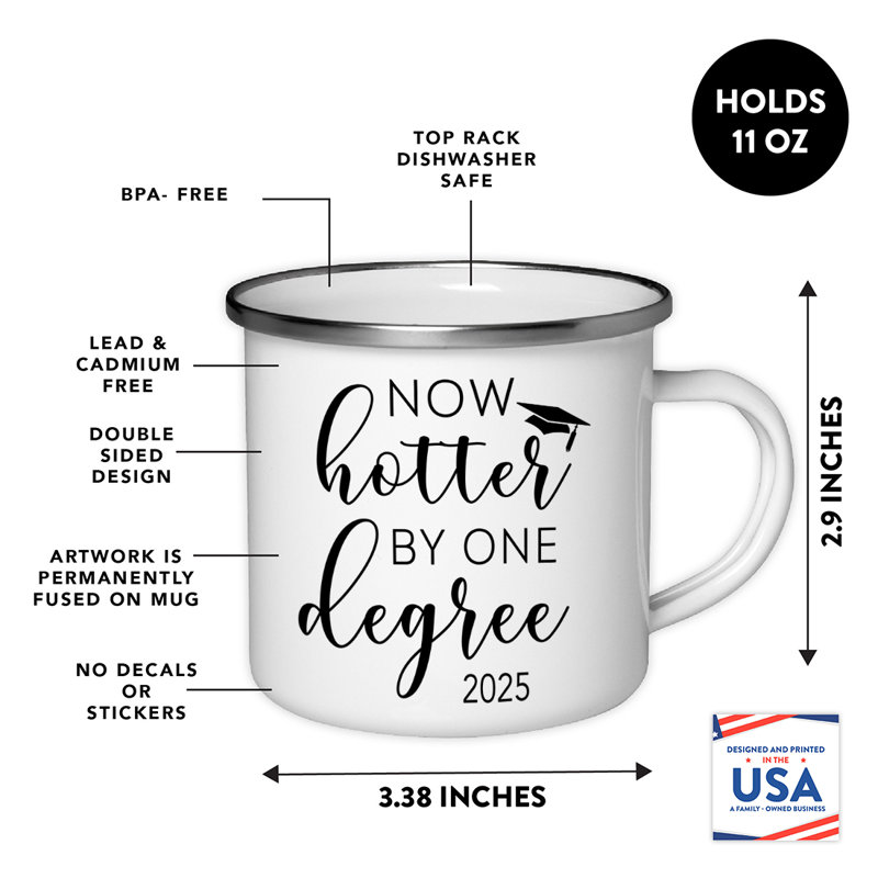 11 oz. Cadeau de tasse à café en acier inoxydable Graduation