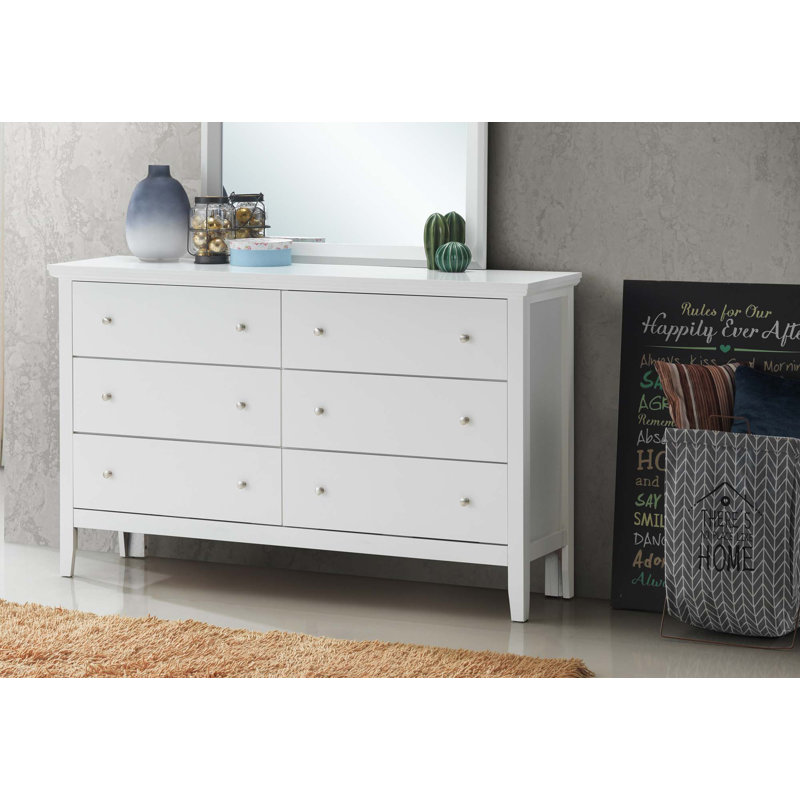 Mayflower 59'' W 6 - Drawer Dresser, White