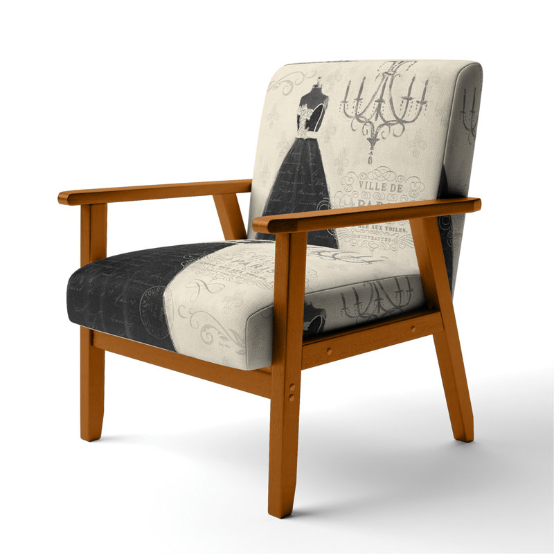 Fauteuil d'appoint rembourré Makda - French Chandeliers Couture IV, Brun
