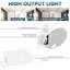 Luxrite 5" Square LED Recessed Ceiling Light J-Box 18W 5 Colour Selectable 1600LM Dimmable Wet Rated ETL 4 Pack