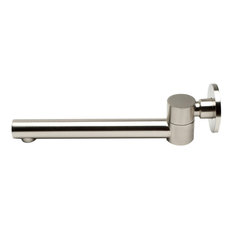 1 Handle Wall Bathtub Spout, Brushed Nickel