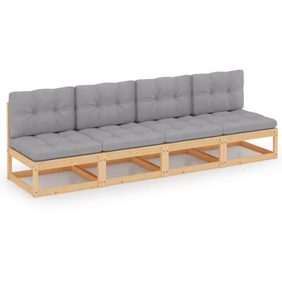 27.6" Wide Square Patio Sofa with Cushions by Latitude Run