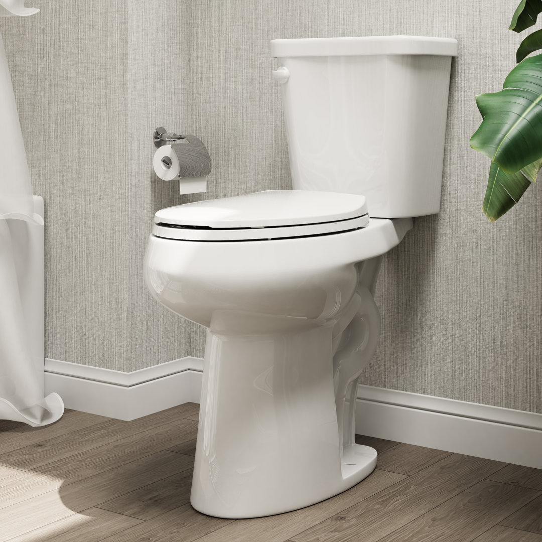 21'' Extra Tall Toilet Comfortable SeatHeight 1.28 GPF Elongated Floor Mounted Two-Piece Toilet (Seat Included),MAP 1000g HOROW Lever