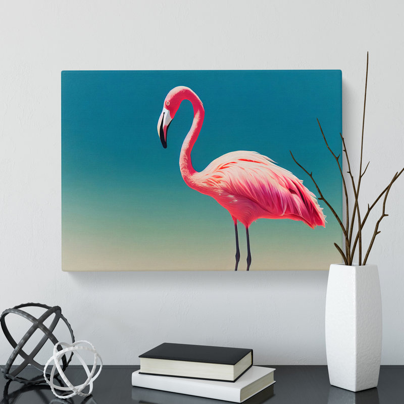Soulful Flamingo - Wrapped Canvas, 50cm H x 76cm W x 3cm D