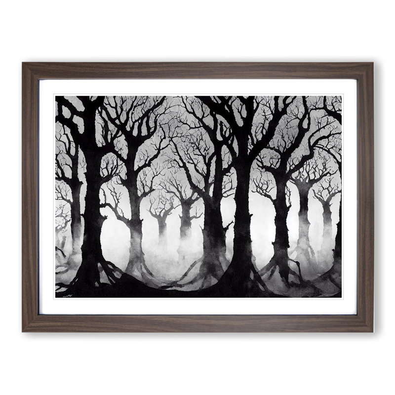 A Feisty Forest - Framed Print, Oak Framed, 34cm H x 46cm W x 2cm D
