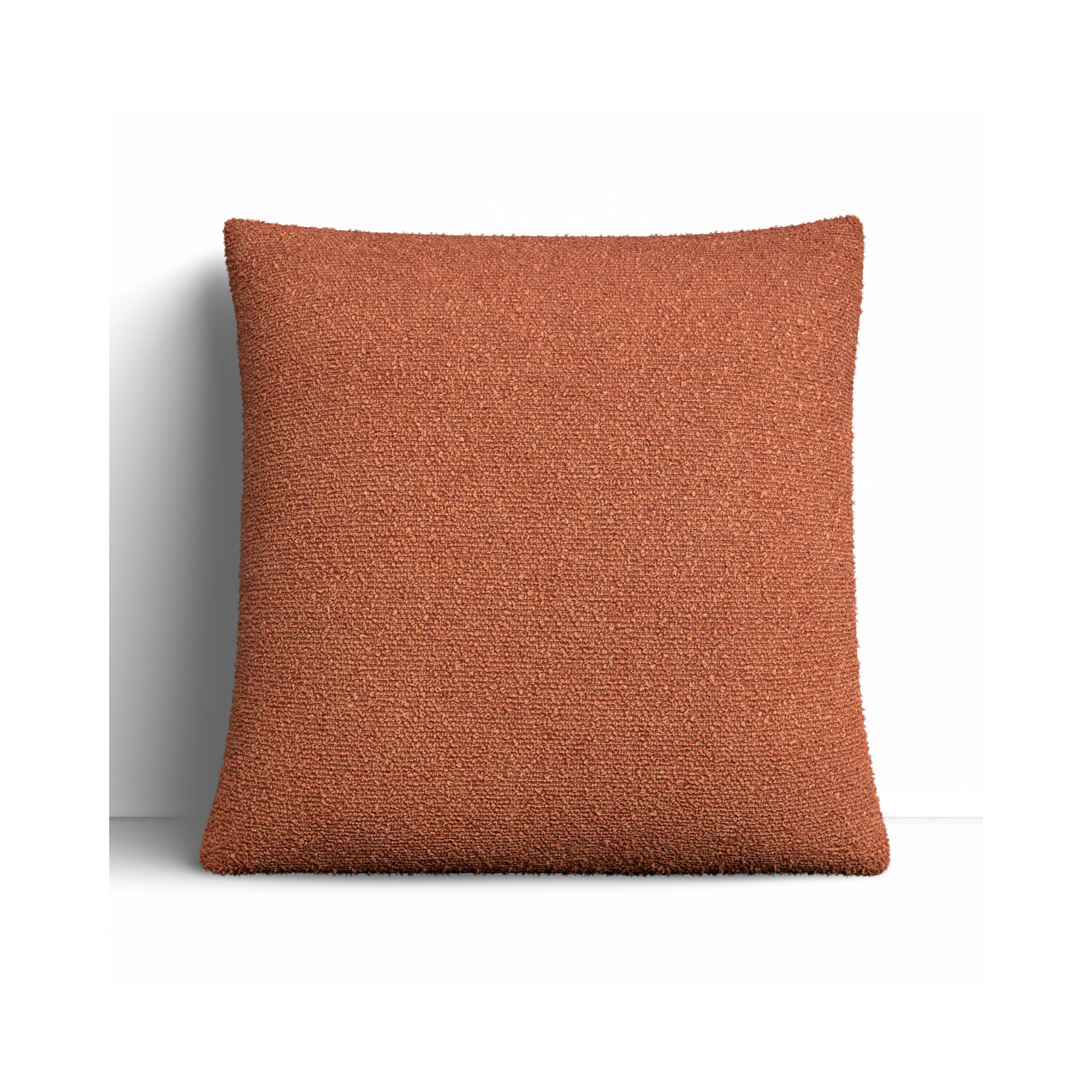 Amalfi Boucle Throw Pillow, Rust, 20" x 20", Down