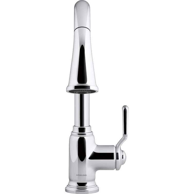 Ludington Pull-Down Single-Handle Kitchen Sink Faucet with Two-Function Sprayhead