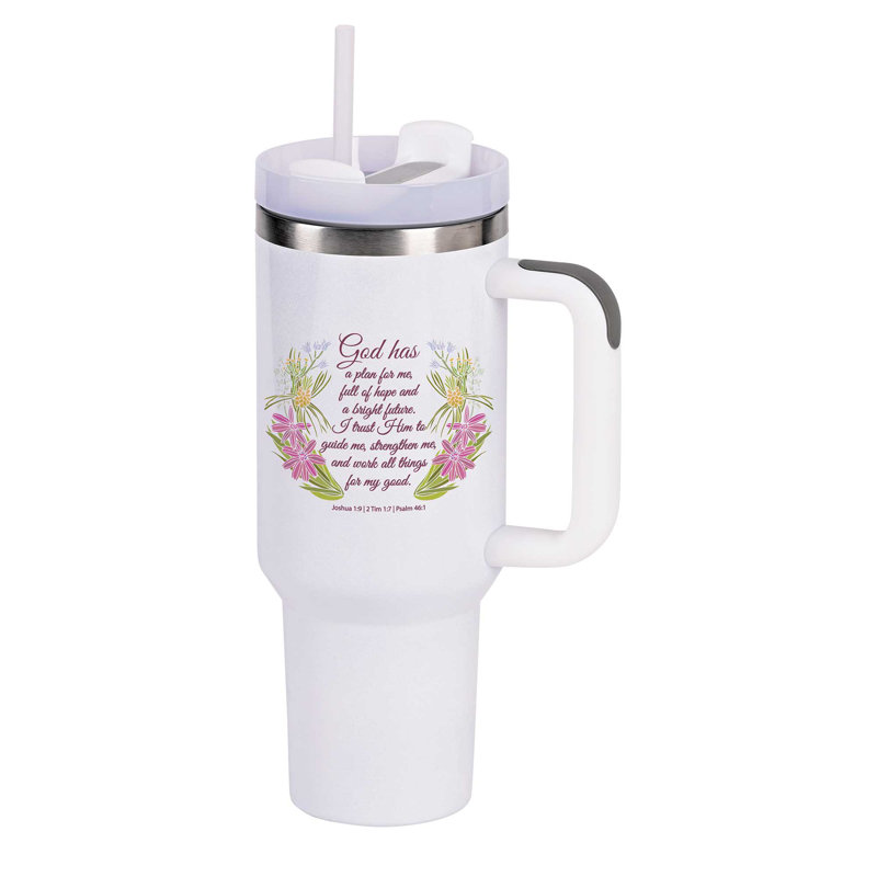 Gobelet floral «God Has A Plan» 40 oz