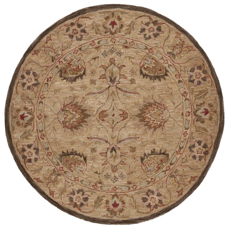 Tingley Hand Tufted Wool Oriental Rug, Round 6'
