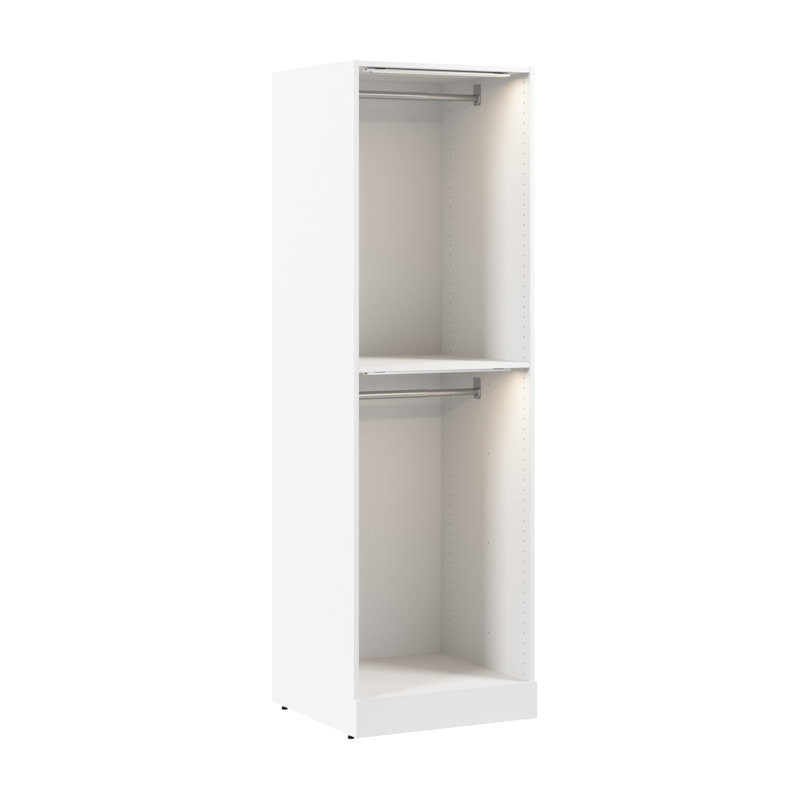 Florence 25W X 25D Modular Double Hanging Closet System Tower With LED Light