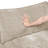 Contemporary 4 Modular Sectional With Taupe Chenille Upholstery, Plywood Frame For Durability, High Foam Over Pocket Coils, Adjustable Armrest Pillows, Reversible Back And Loose Seat Cushions