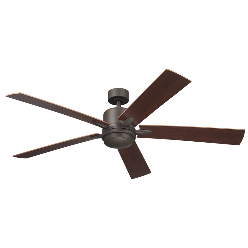 Lucian 60'' Ceiling Fan with LED Lights, Olde Bronze/Walnut/Cherry