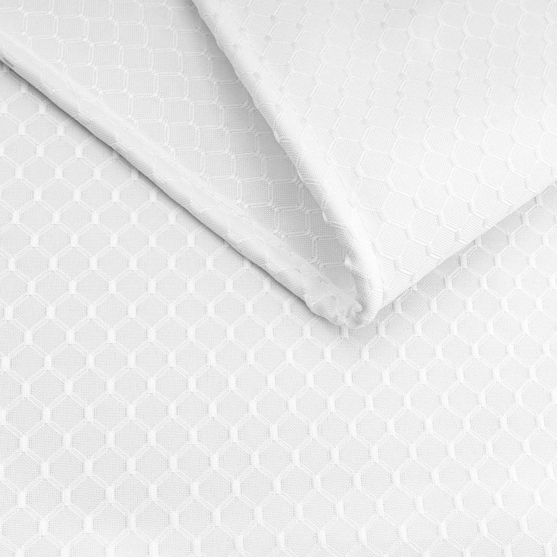Rideau de douche Waffle Weave Polyester, Blanc