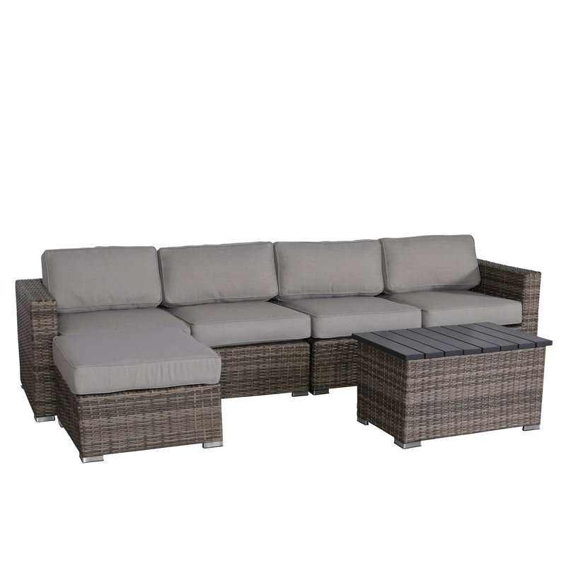 Ishbel Fully Assembled 6 Piece Sectional Seating Group with Cushions