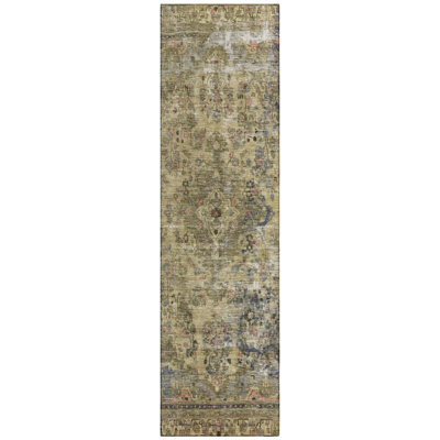 Blazura Aloe Washable Indoor-Outdoor Rug - LOOMLAN
