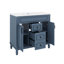Meuble-lavabo 36 po avec lavabo supérieur, armoire de rangement moderne avec 2 portes à fermeture douce et 2 tiroirs-1053612034