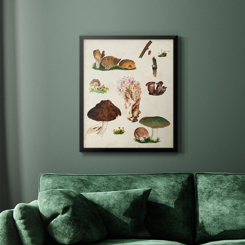 Toile encadrée de qualité supérieure avec champignon pré-suspendu, H 20 po x l 16 po, Noir